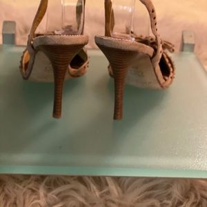 Escarpins Joey O Taille 7 - Noir/blanc/argent, Talons Hauts, Cuir, Neufs Avec Boîte